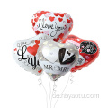 reine Farbe Liebe rotes Herz Aluminium Folien Ballons